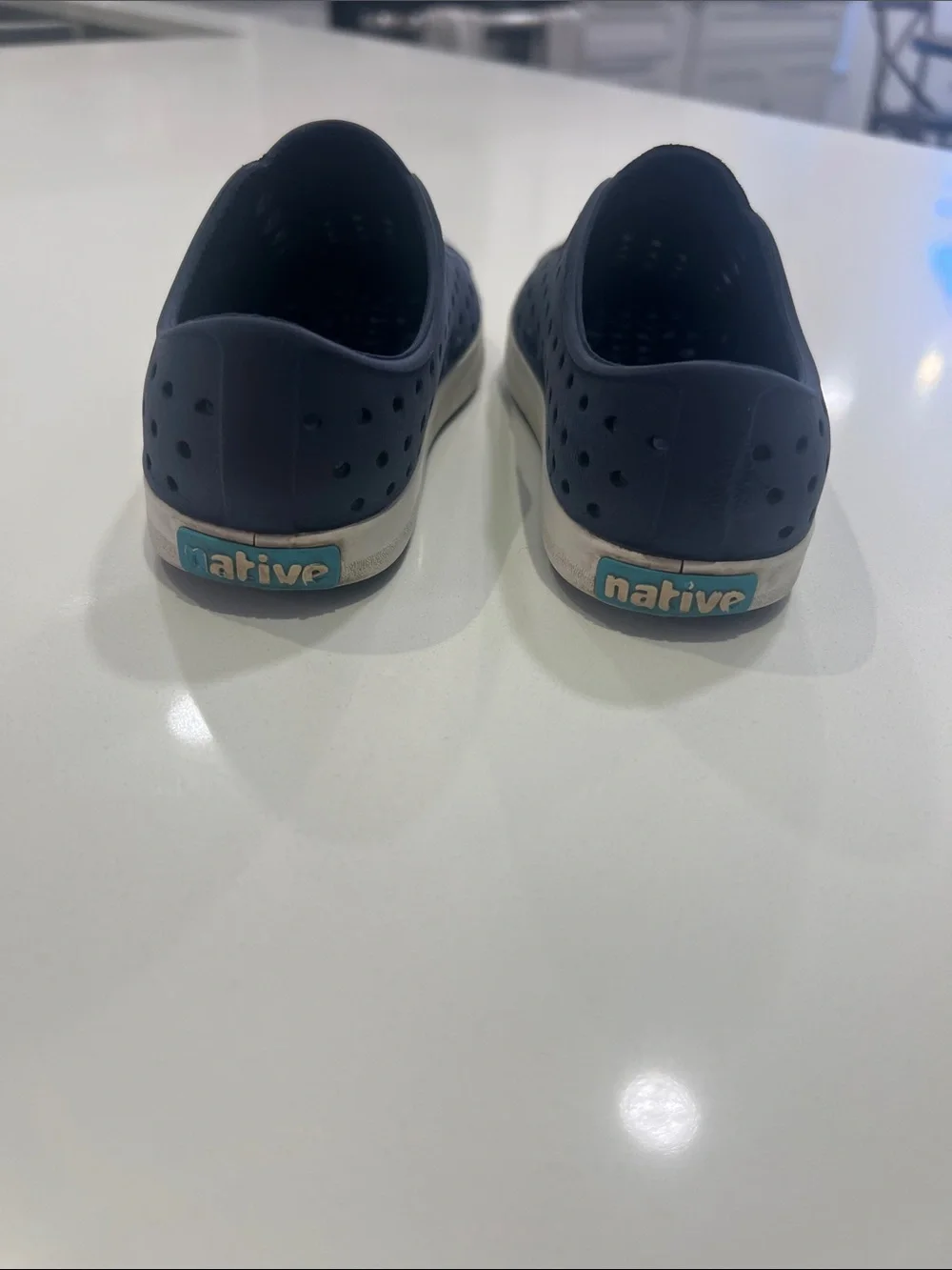 Native Shoes Kids Navy Water Slip-Ons with White Toe